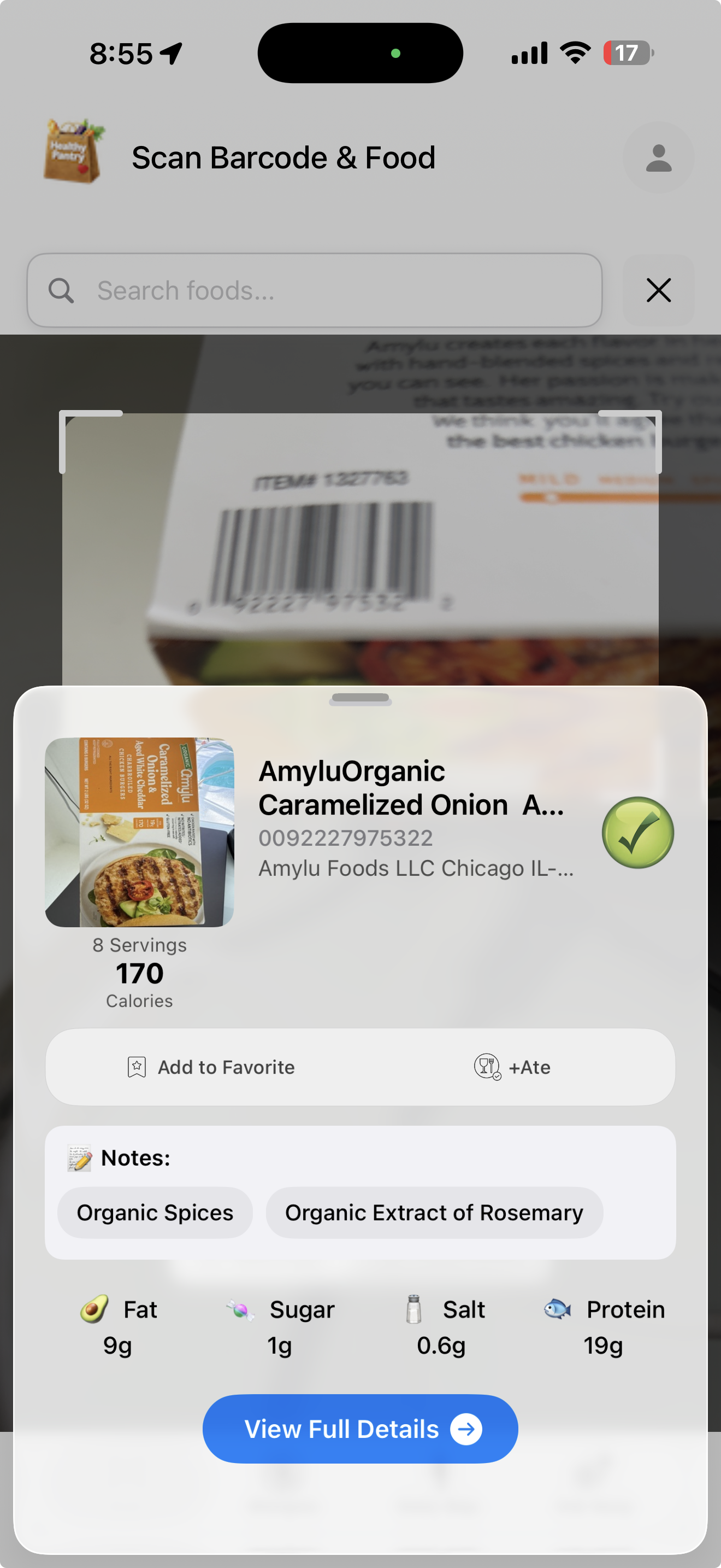 Log Food & Meal Scan
